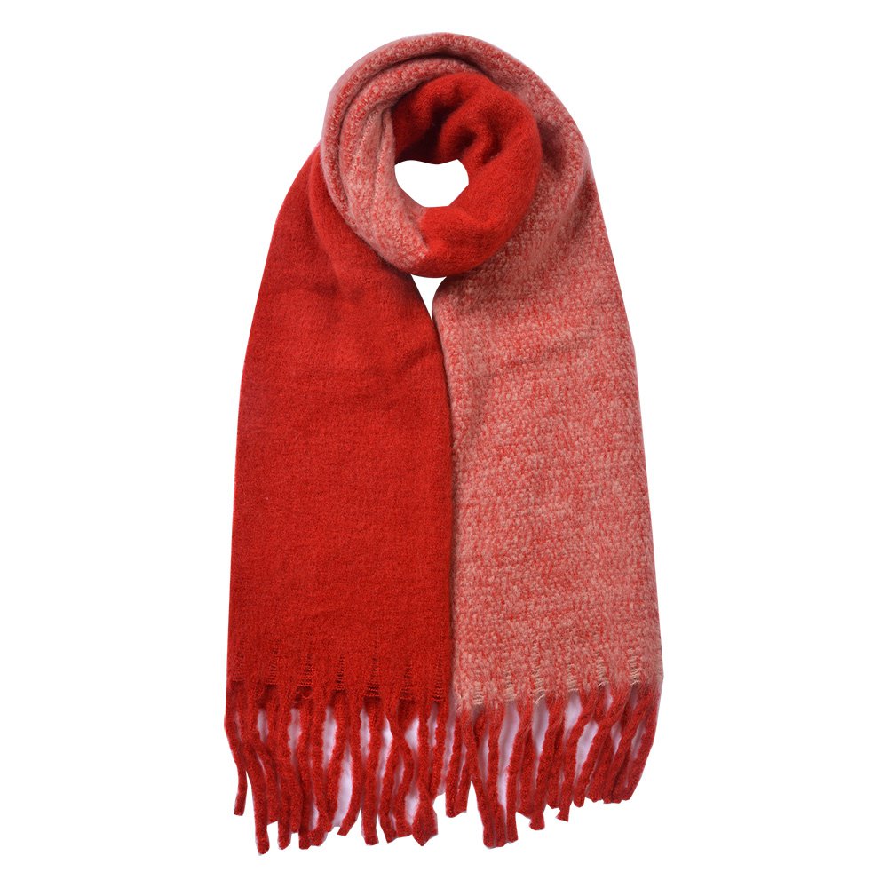 Wintersjaal Dames 40x240 cm Rood Synthetisch