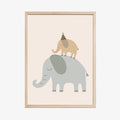 Kinderposter Mama en ik - Beige, Eco-papier en verpakking