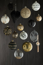 J-Line kerstbal Gebroken - glas - goud - large