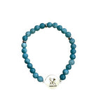 Dames armband Aquamarijn 6 mm met sterrenbeeld Tweeling