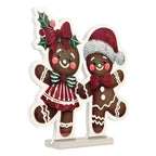 Kerst Infinity Spiegel Lamp Gingerbread man 37x7x37 cm Bruin Kunststof