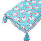 Dots & Flowers Tafelzeil blauw 140cmx20mtr