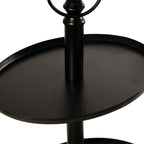Etagère ovaal 3 lagen zwart 100cm