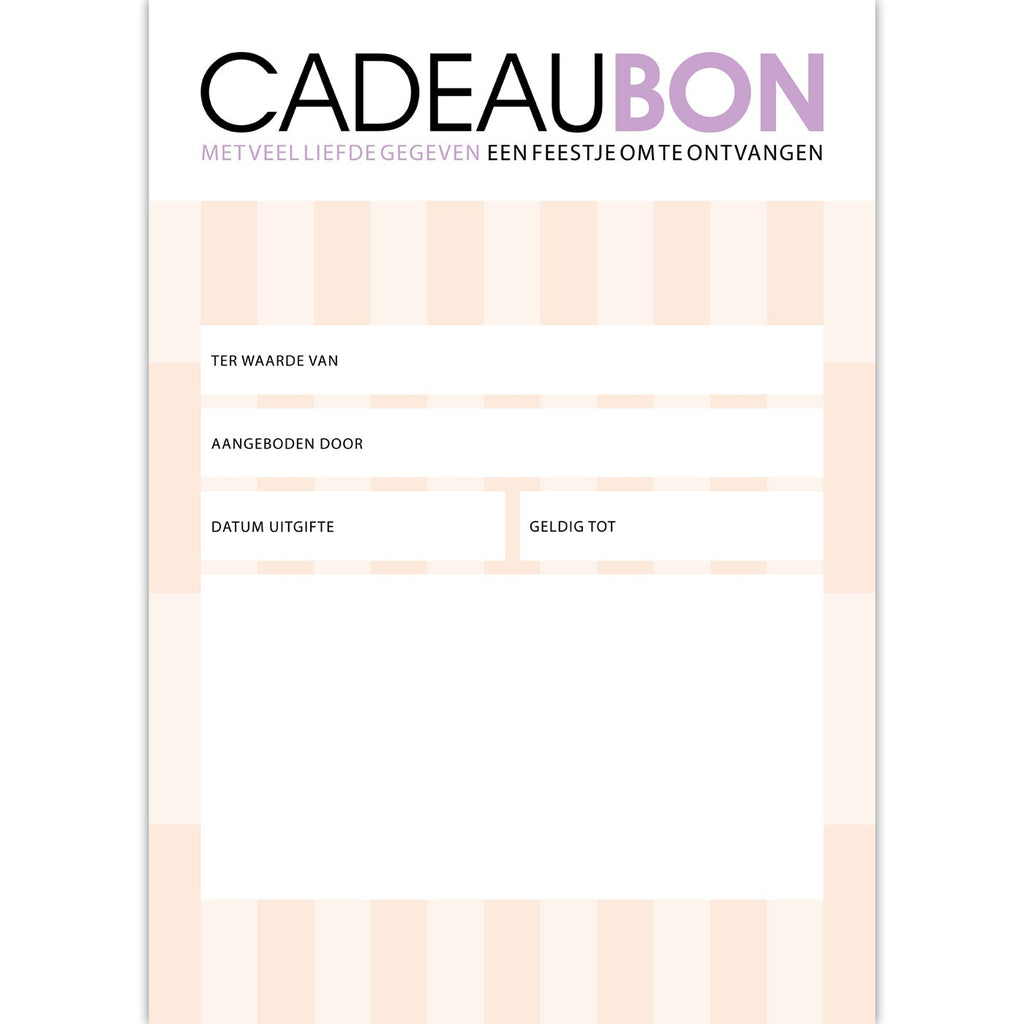 Cadeaubonnen Colorblocking – 25 stuks