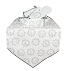 Broodmand 35x35x8 cm Wit Grijs Katoen Kat