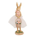 Beeld Konijn 21 cm Bruin Polyresin Paasdecoratie