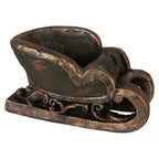 Kerstdecoratie Beeld Slee 35x23x21 cm Groen Keramiek