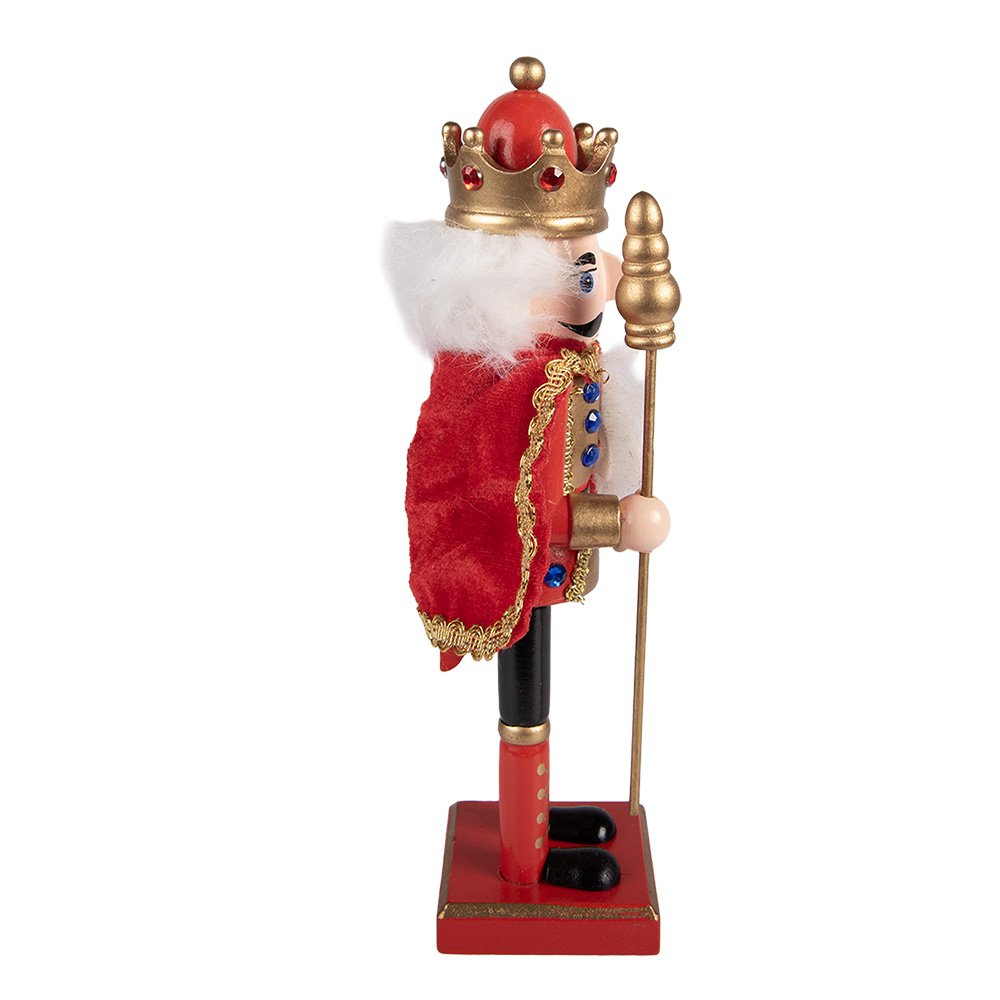 Kerstdecoratie Beeld Notenkraker 7x6x25 cm Rood Hout