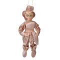 Decoratie hanger elf 10x8x28 cm roze textiel
