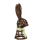 Decoratie Beeld Konijn 17x17x40 cm Bruin Rotan