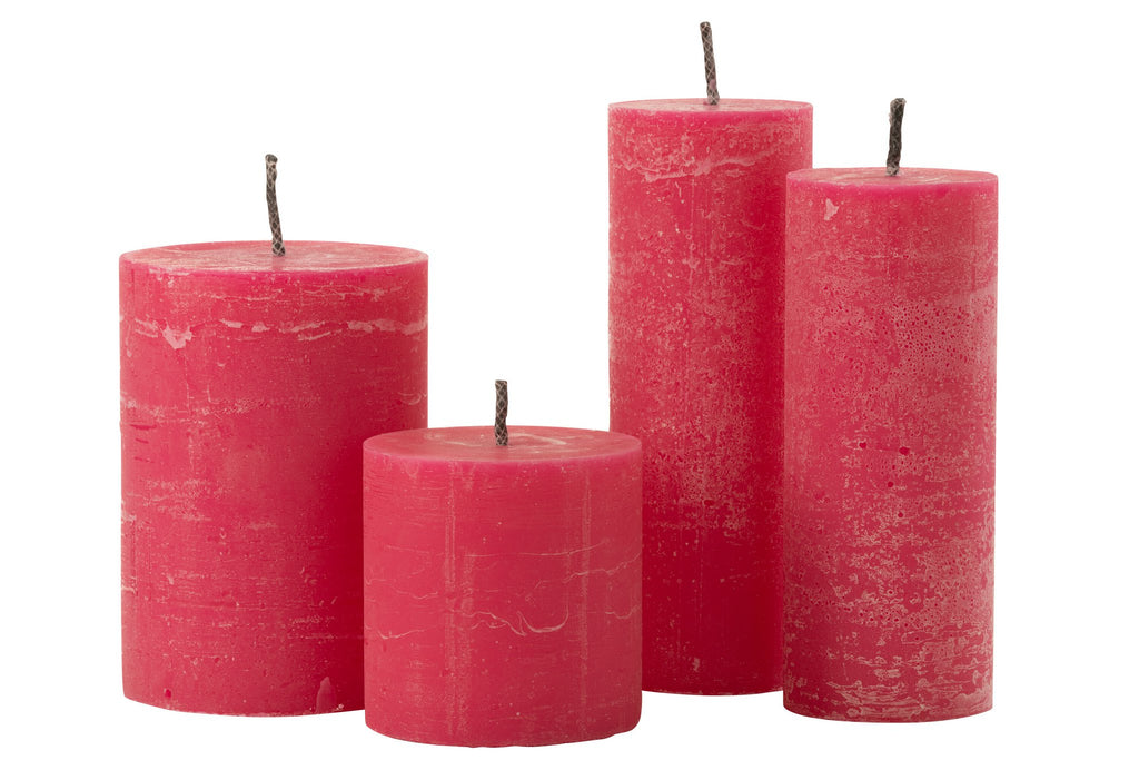 J-Line buitenkaars Pilaar Paraffine - roze - extra large - 50U