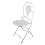 Bistroset Bistrotafel Bistrostoel 3-delig Ø 60x70 / 50x40x93 cm Wit Metaal