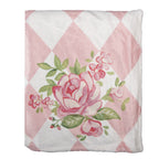 Plaid 130x170 cm Roze Wit Polyester Deken