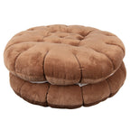Sierkussen Ø 40x10 cm Bruin Polyester