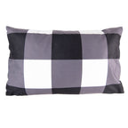 Kussenhoes 30x50 cm wit Zwart Polyester Sierkussenhoes