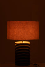 J-Line lamp Schroefdraad Wijd Ailanthus - hout - zwart/grijs
