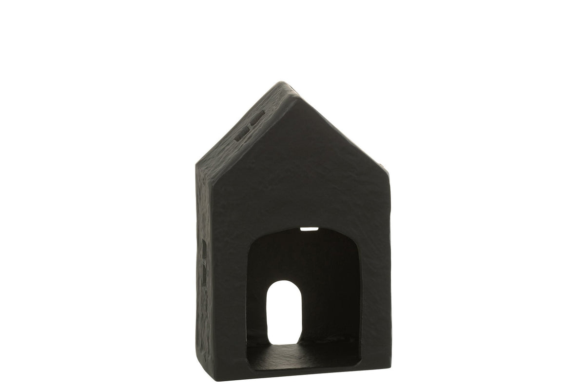 J-Line kaarshouder Huis - aluminium - zwart