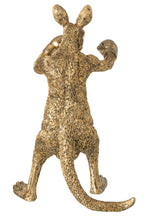 J-Line Boksende kangoeroe - polyresin - goud