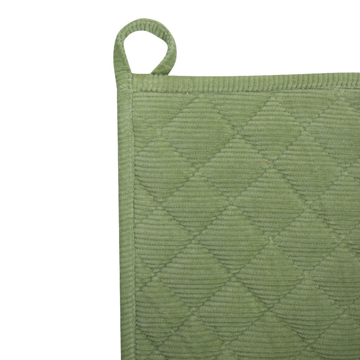 Corduroy pannenlap groen 20x20cm