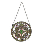 Glaspaneel Tiffany Ø 30 cm Groen Glas Glaskunst