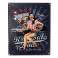 Tekstbord 20x25 cm Blauw IJzer Wandbord