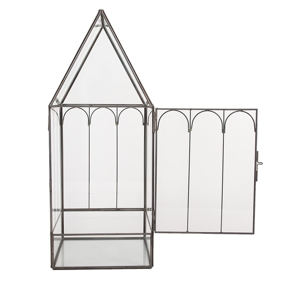 Decoratie KweekKastje 15x15x38 cm transparant metaal