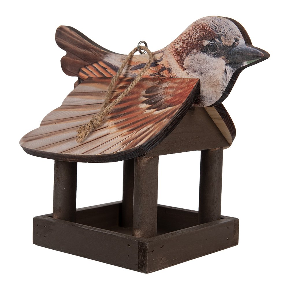 Vogelvoederhuisje 17x25x21 cm Bruin Hout