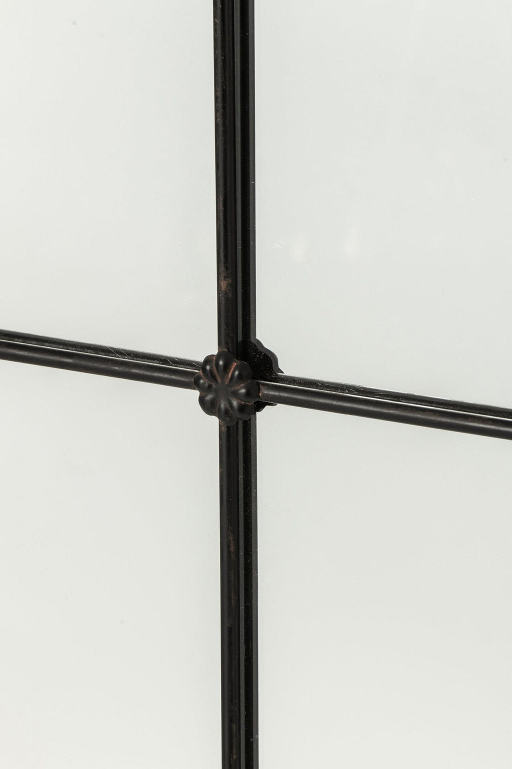 J-Line Antieke wandspiegel - spiegel - zwart - small