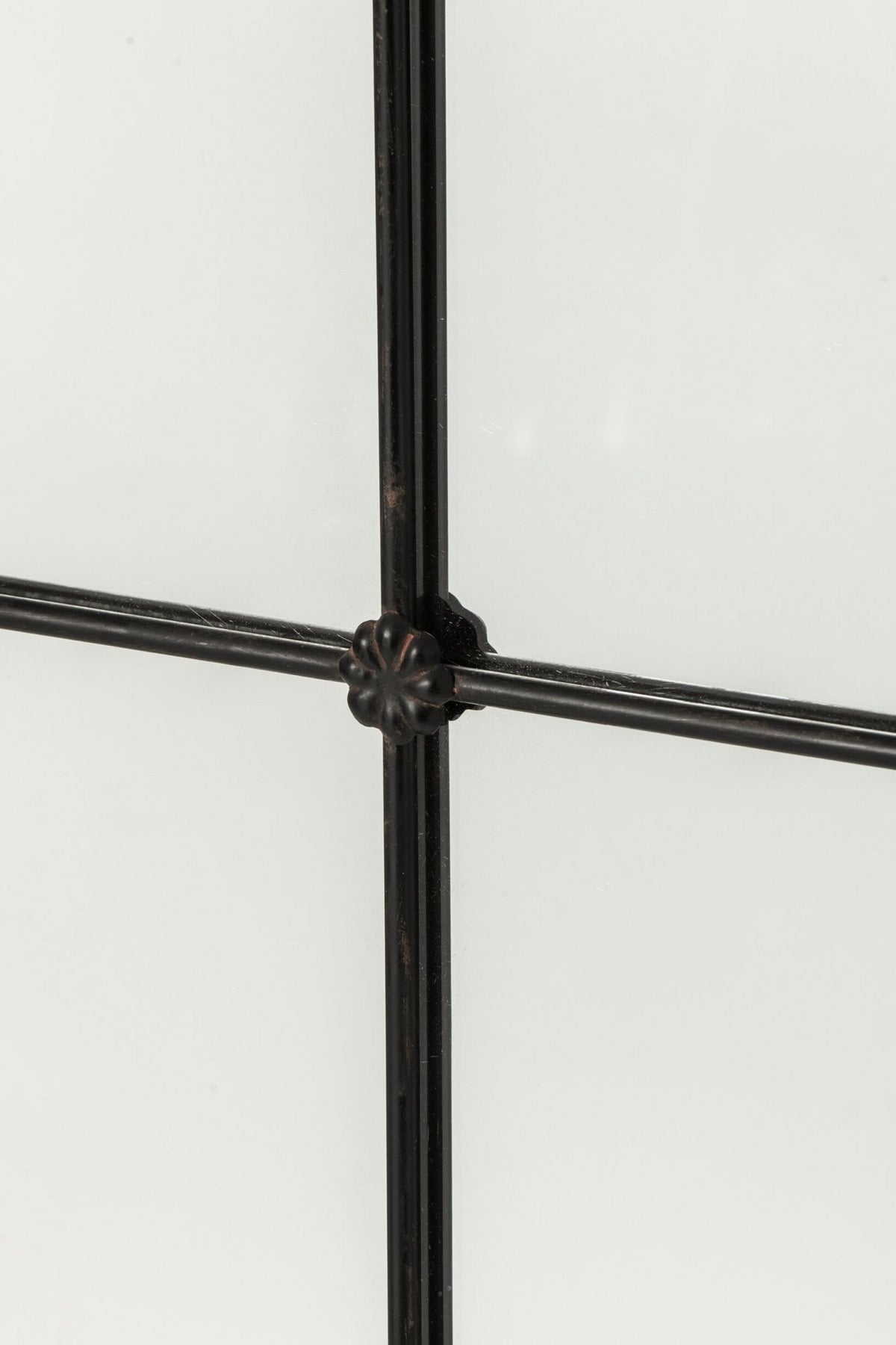 J-Line Antieke wandspiegel - spiegel - zwart - small