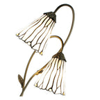 Tiffany Tafellamp 61 cm Bruin met polyresin tiffany bureaulamp