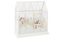 J-Line Ledkerstdorp - glas/synthetisch - wit/goud - large