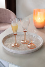 J-Line bloempot Terra - keramiek - rose/goud - Ø 40 cm