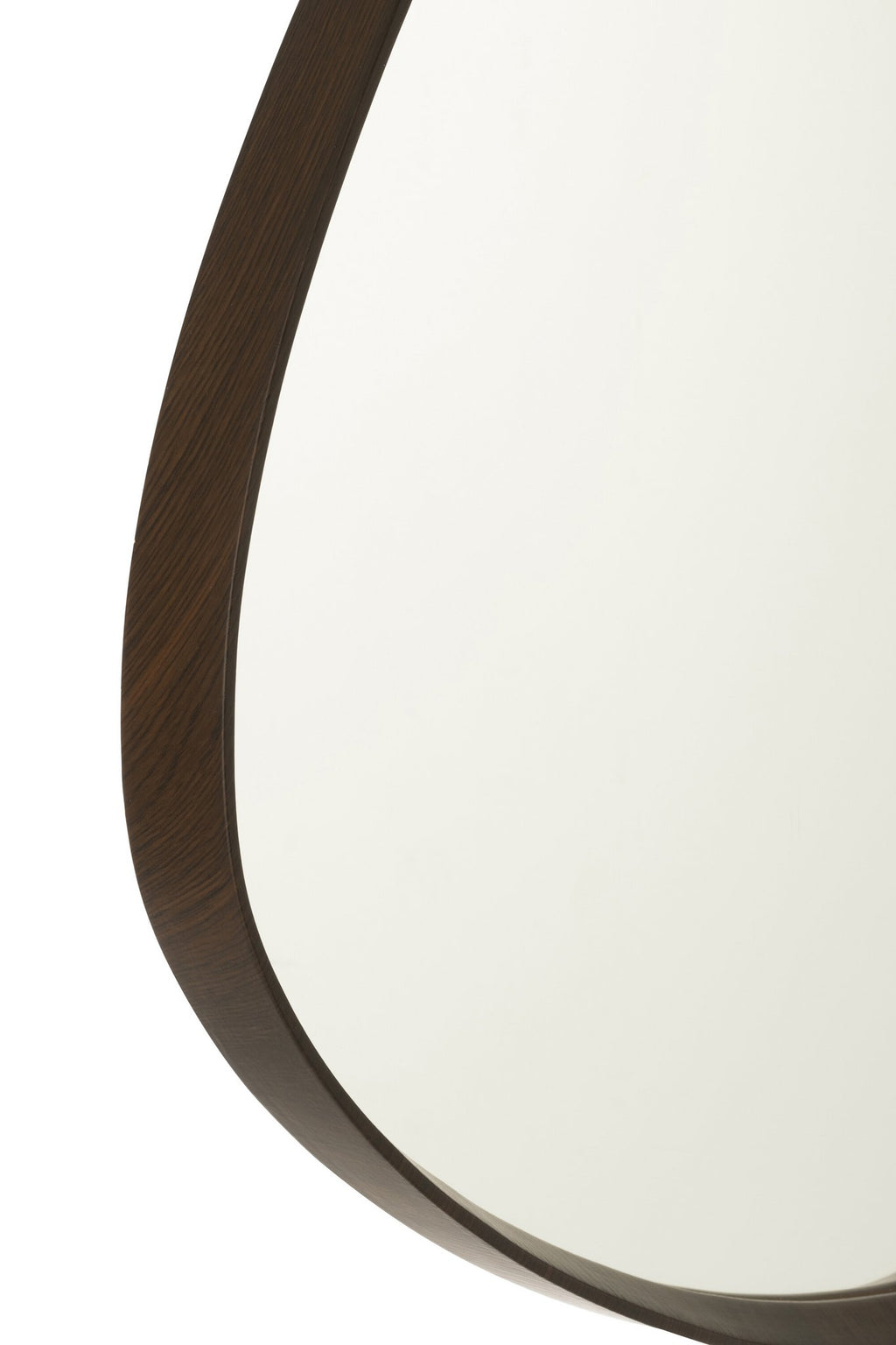J-Line spiegel Abstract - hout/glas - donkerbruin - small - 70 x 61 cm