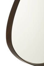 J-Line spiegel Abstract - hout/glas - donkerbruin - small - 70 x 61 cm