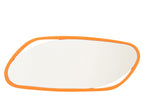J-Line spiegel Onregelmatig - polyresin - hout - oranje