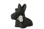J-Line decoratie Schotse Terrier + Bot - polyresin - zwart