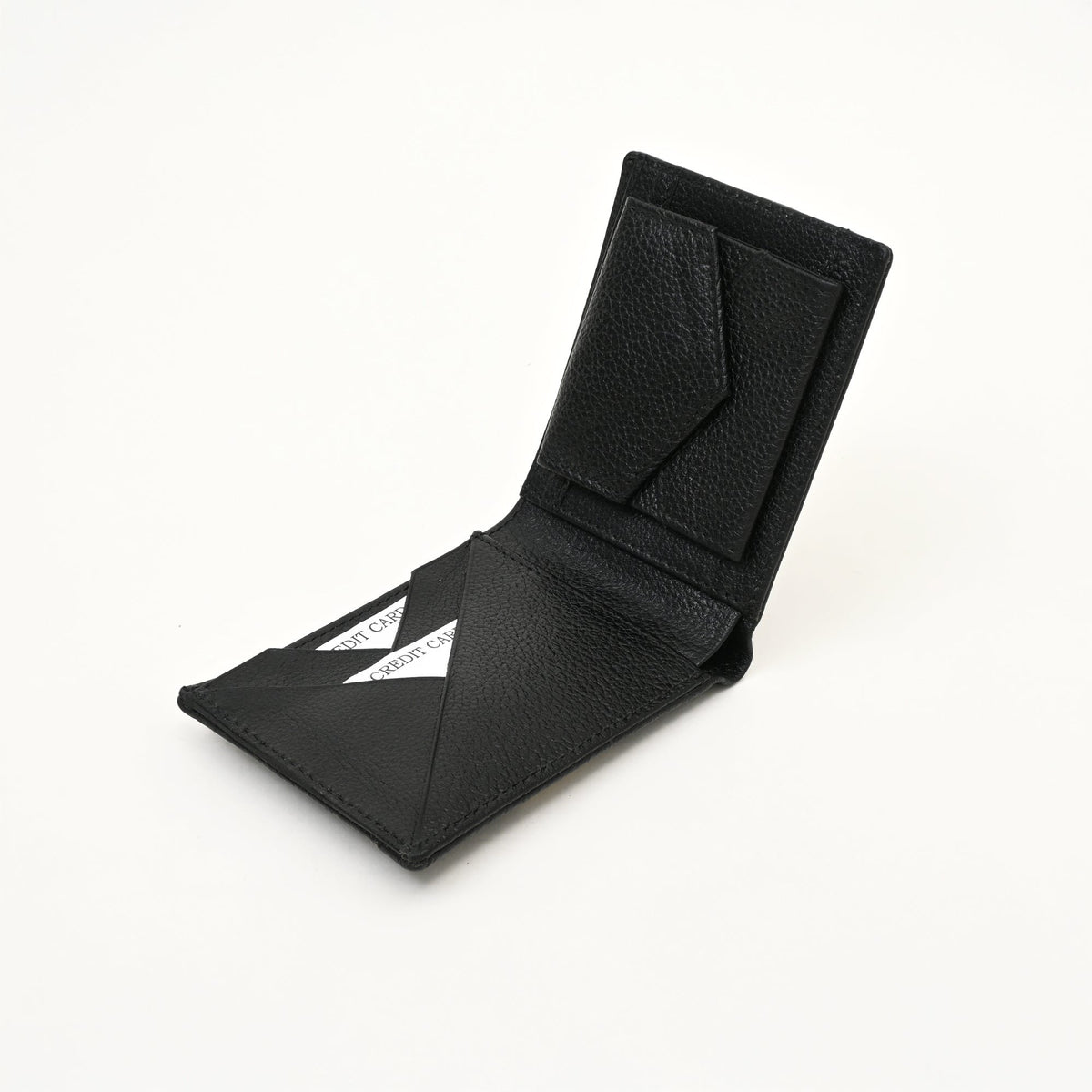 Slanke portemonnee met zwarte korrels – stijlvol en functioneel ontwerp