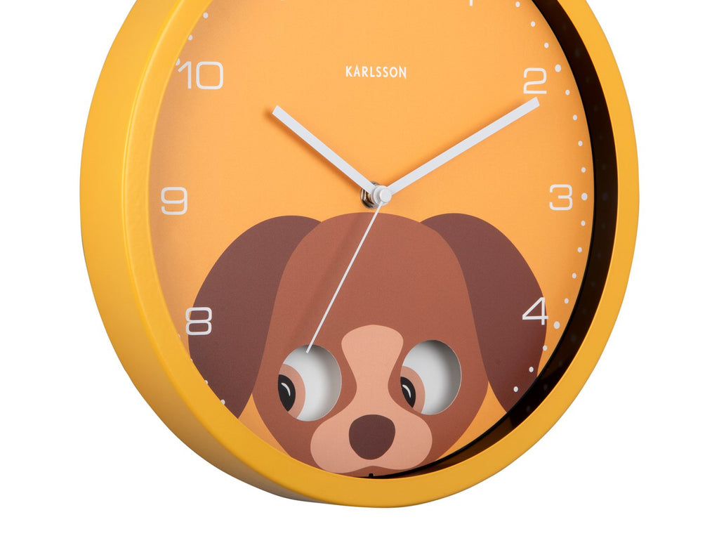 Wandklok Kiekeboe Hond