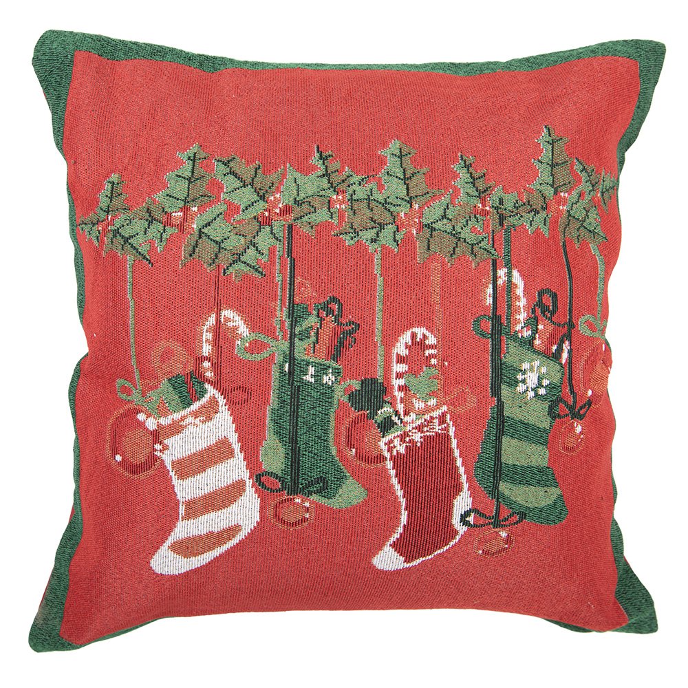 Sierkussen 44x44 cm Rood Polyester