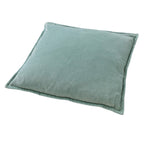 Nederlands decor Caith - Decoratief kussen 50x50 cm - 100% katoenen velours - Jadeite - lichtgroen