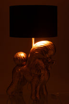 J-Line Lamp Hond Poodle Resine Goud