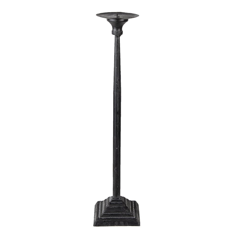 Kandelaar Ø 10x44 cm Zwart IJzer Kaarsenstandaard