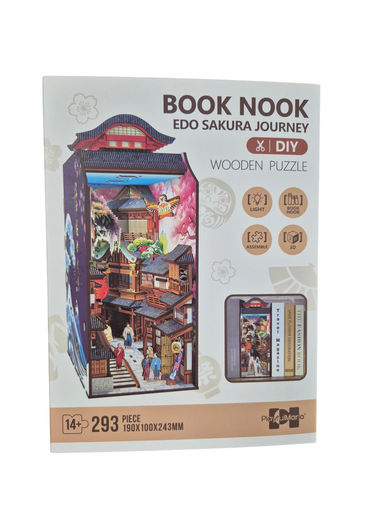 Inspirebox, 3D Booknook Edo Sakura Journey, BE011921,19x10x24,3cm