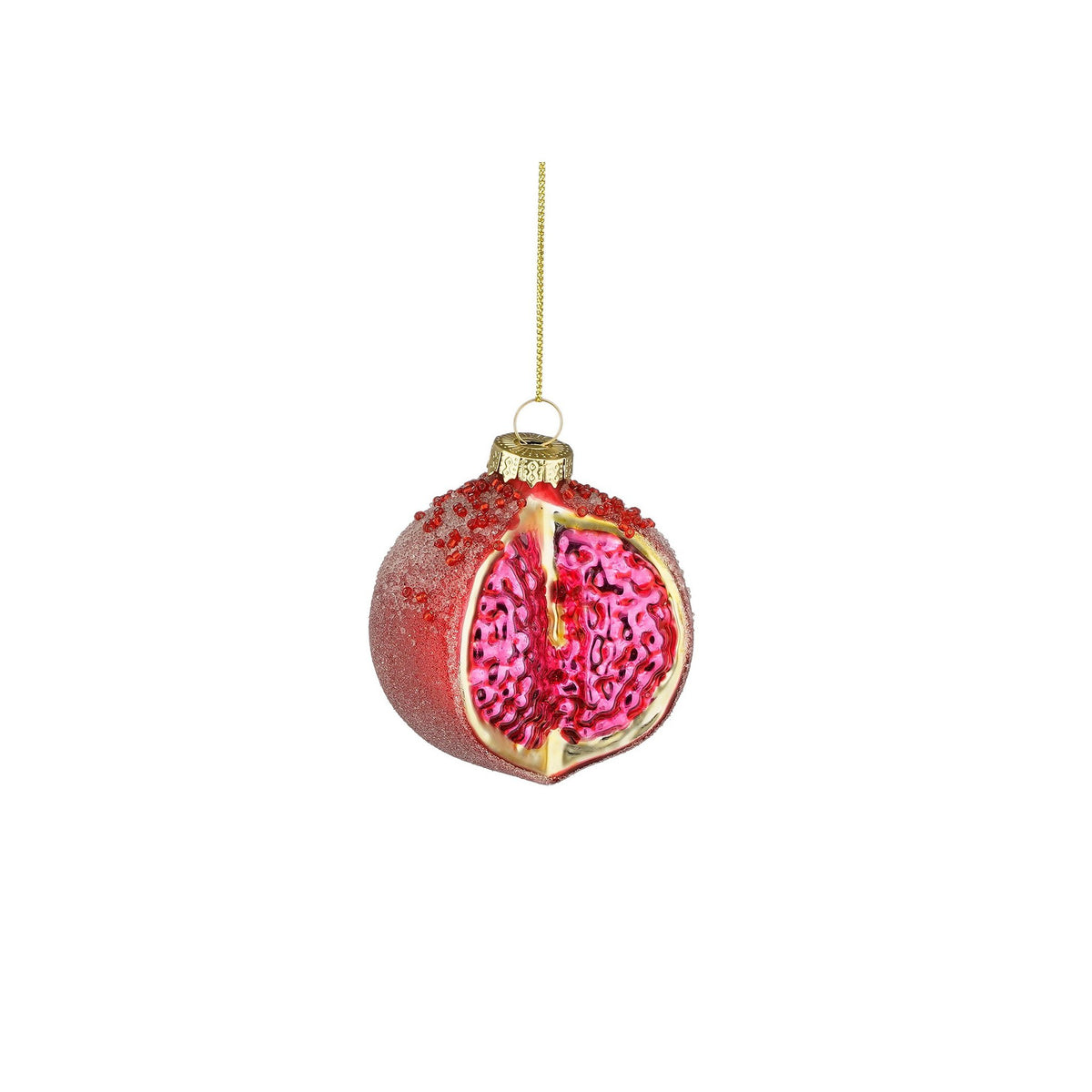 Ornament granaatappel glas rood