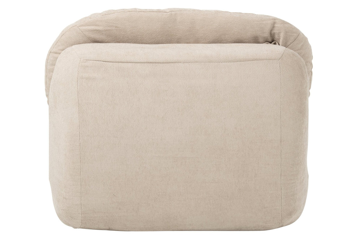 J-Line Gecomprimeerde chaise longue - schuim - ecru