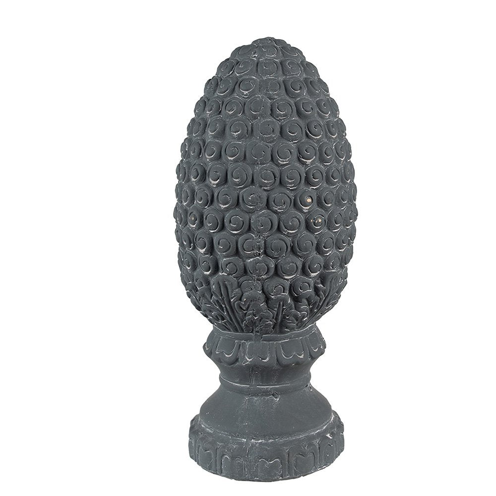 Decoratie Dennenappel Ø 13x31 cm Grijs Steen