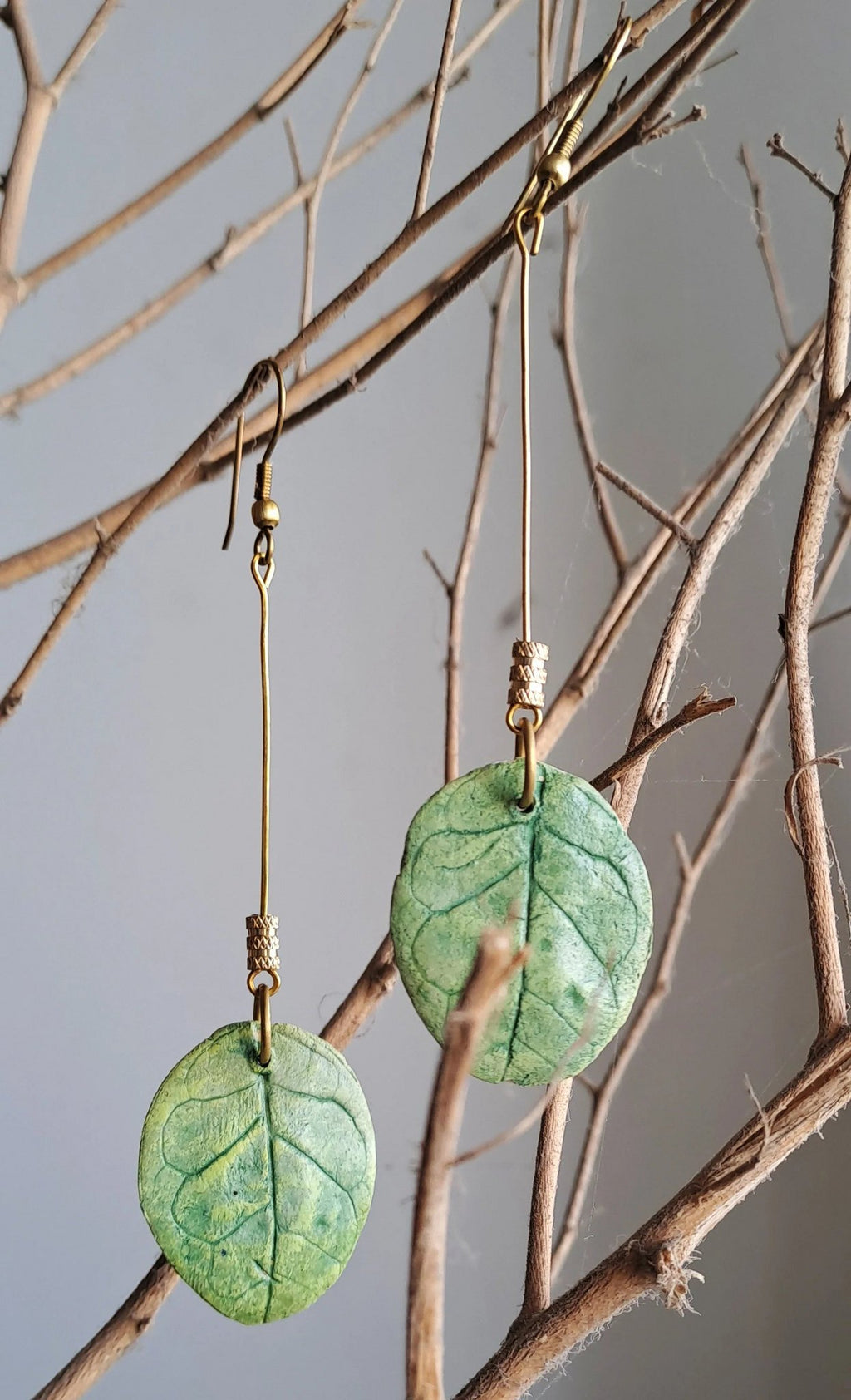 Jasmijn bungelende blad oorbellen