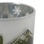 Theelichthouder skigroen groot 18cm