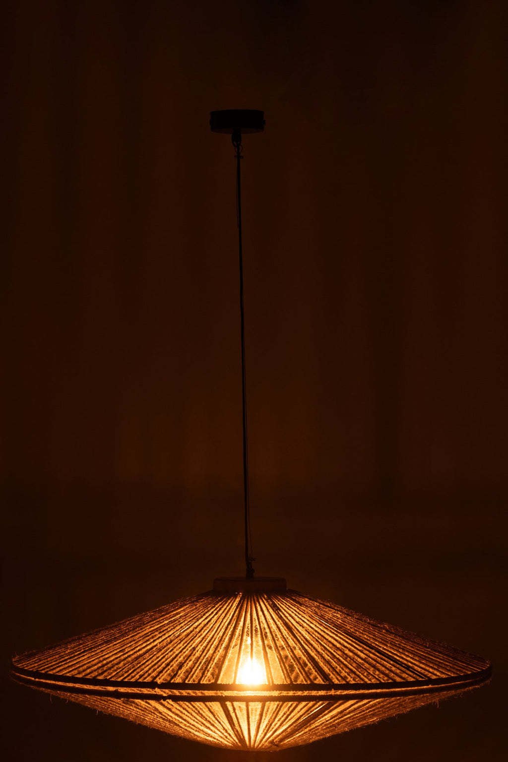 J-Line Hanglamp Ovni Ijzer/Jute Naturel Large
