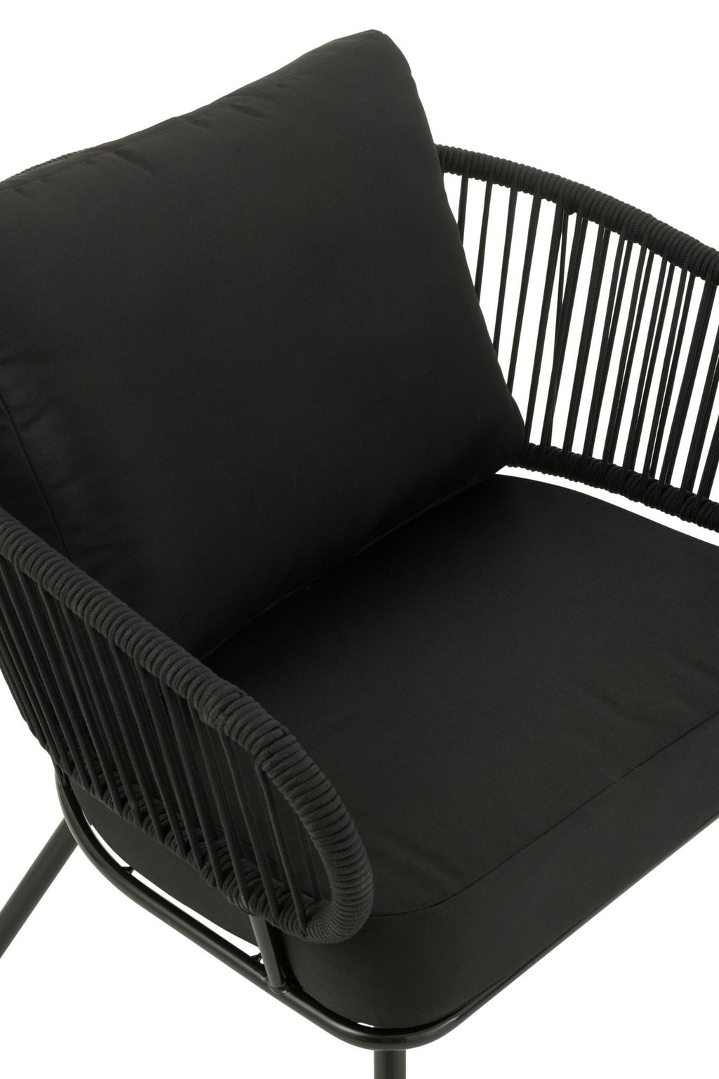J-Line Set Van Drie Stoel/Bank Poa Metaal/Rattan Zwart